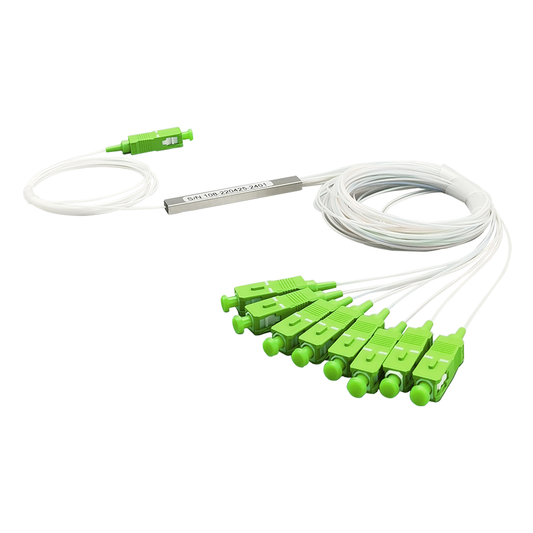 Splitter (Divisor Ã“ptico) tipo PLC, 1x8, conectores SC/APC