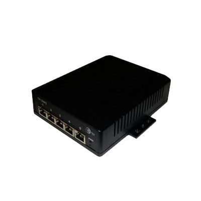 Switch para AplicaciÃ³n Solar, 4 Puertos PoE 802.3 af/at 10/100/1000 Mbps y un Puerto de Datos, Entrada 12-24 Vcc