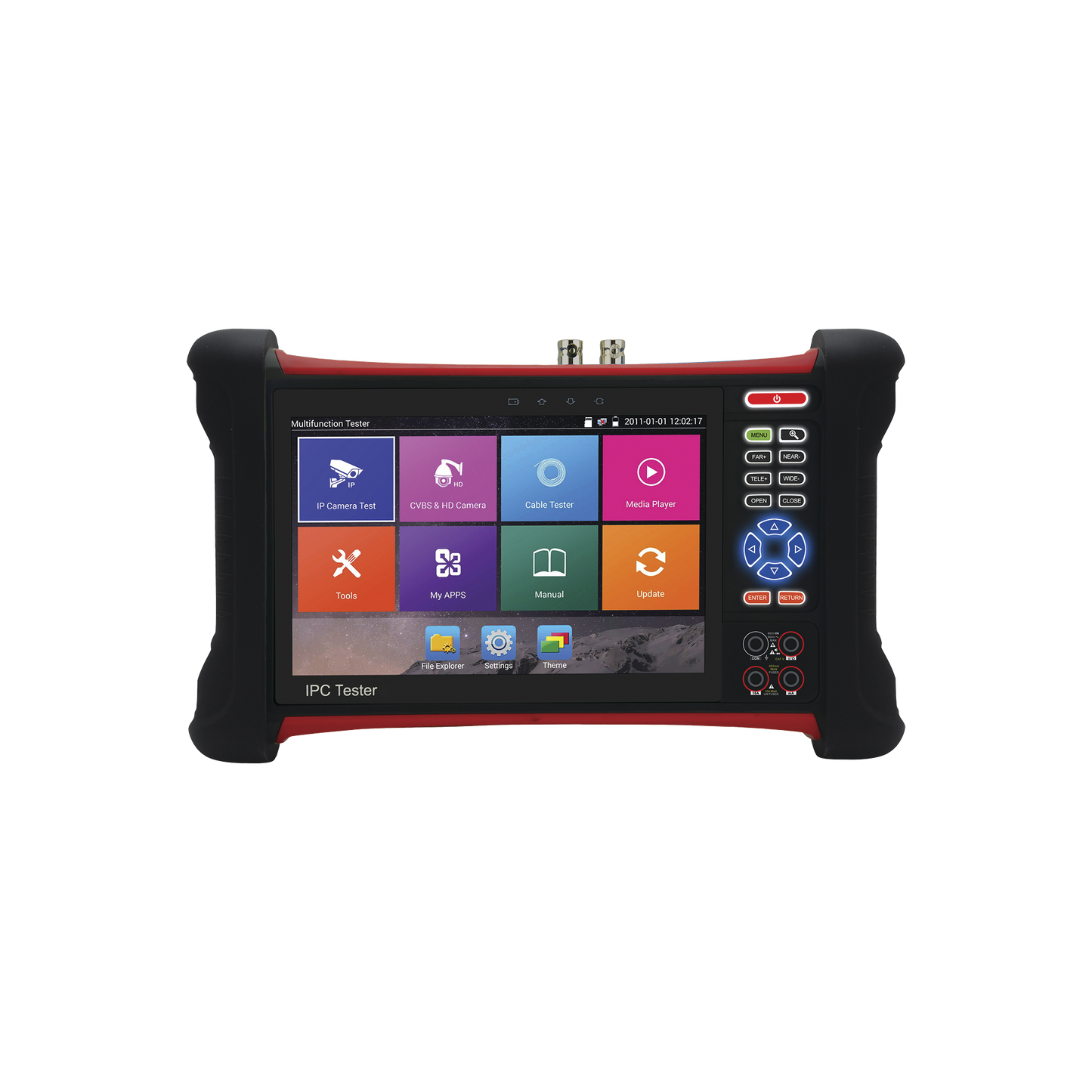 Probador de VÃ­deo Android con Pantalla LCD de 7" para IP ONVIF / HD-TVI 8MP (TurboHD) / AnÃ¡logo, ONVIF, Wi-Fi, Scanner IP, WiFi, entrada HDMI