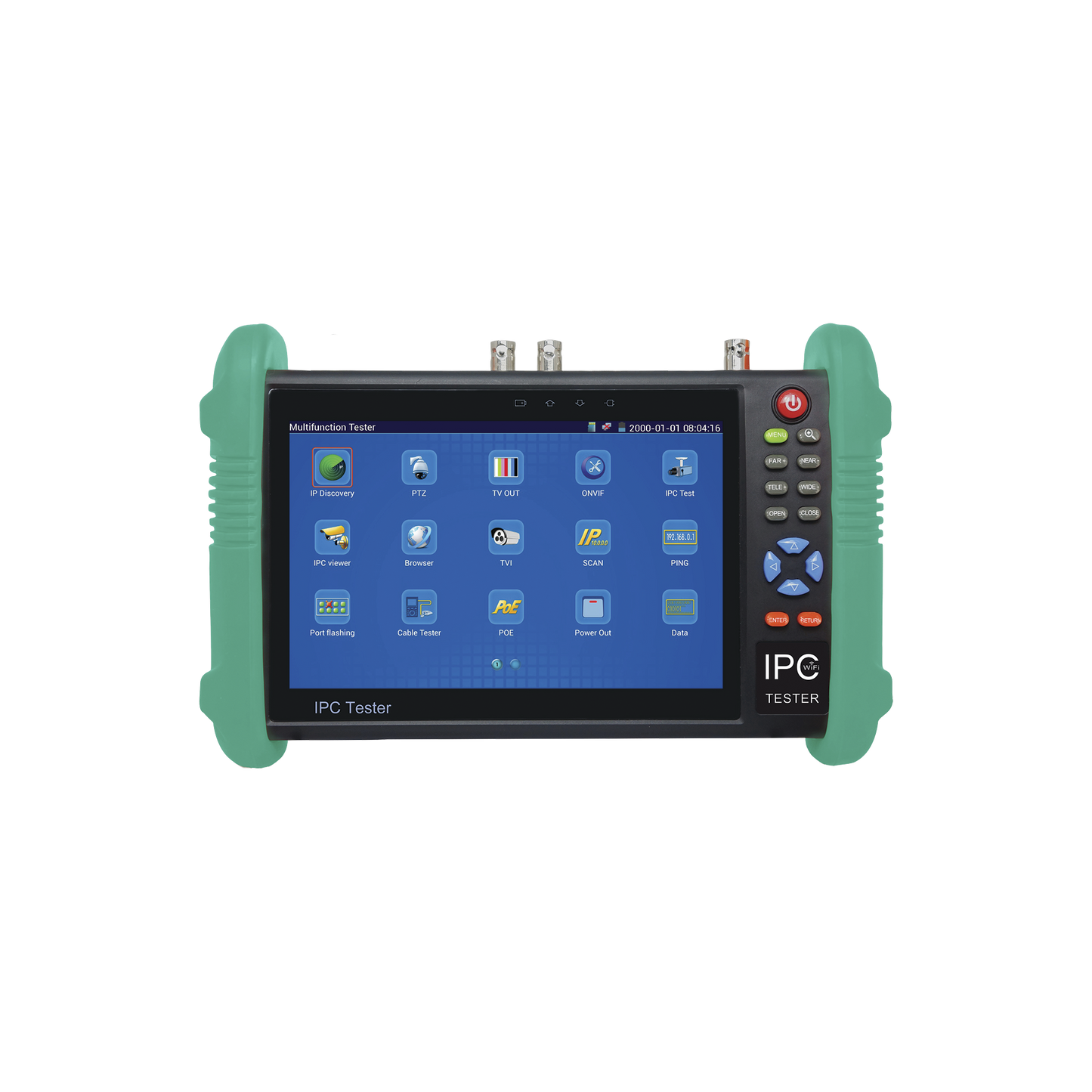 Probador de Video con Pantalla LCD de 7" para IP / HD-TVI (TurboHD) / AnÃ¡logo, ONVIF, Wi-Fi, Scanner IP