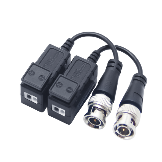 Kit de Transceptores (Baluns) con Terminal PUSH SUPERIOR, PROTECCION DE SOBRECARGA INTEGRADO, ResoluciÃ³n 4K , Cable flexible COAXIAL Blindado / COAXITRON / AUDIO POR COAXITRON / Conector 100% COBRE /  Calidad PREMIUM