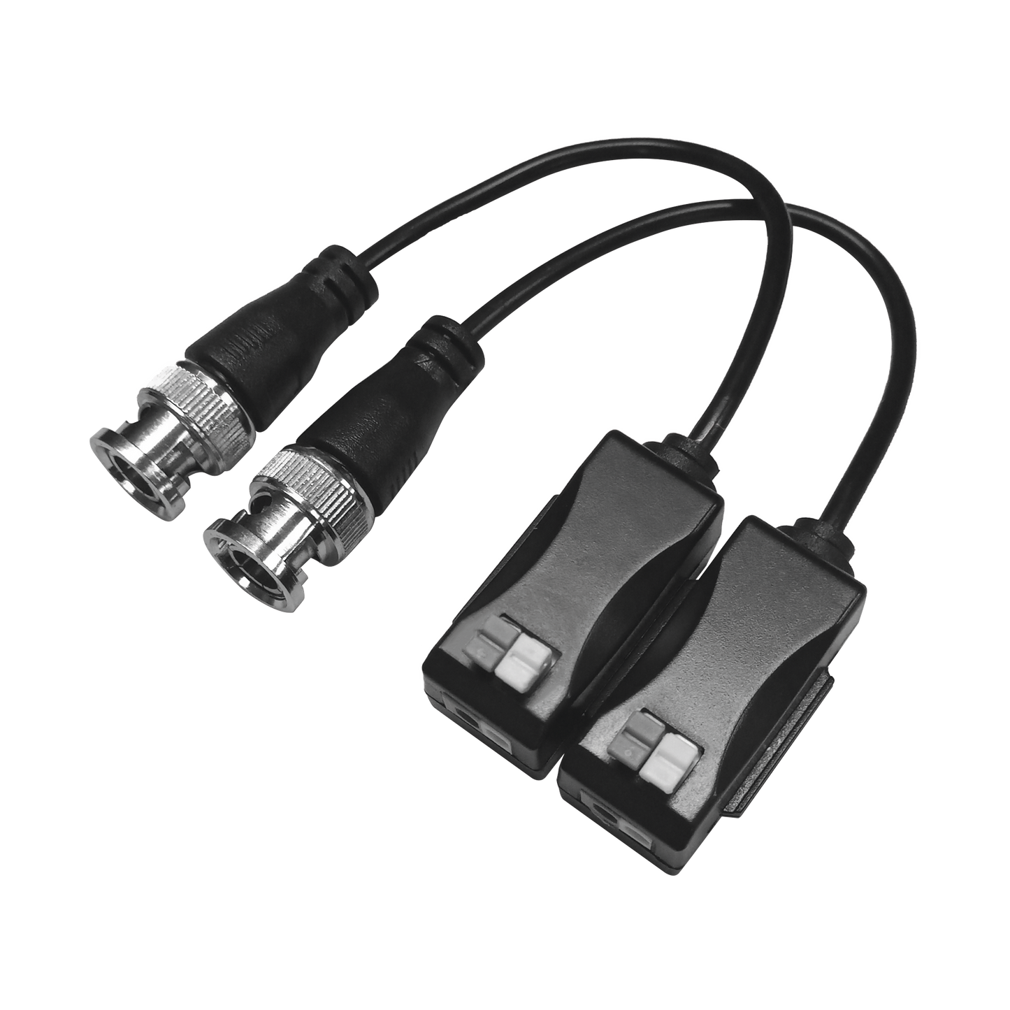 Kit de Transceptores (Baluns) con Terminal PUSH SUPERIOR PIG TAIL en ambos conectores, ResoluciÃ³n 4K , Cable flexible COAXIAL Blindado / COAXITRON / AUDIO POR COAXITRON /Conector 100% COBRE / Calidad PREMIUM