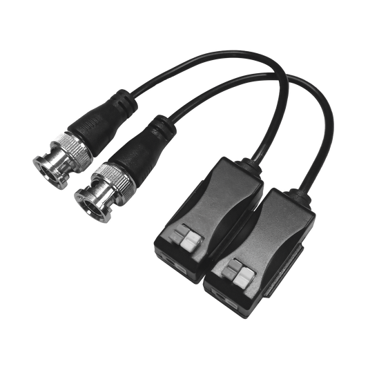 Kit de Transceptores (Baluns) con Terminal PUSH SUPERIOR PIG TAIL en ambos conectores, ResoluciÃ³n 4K , Cable flexible COAXIAL Blindado / COAXITRON / AUDIO POR COAXITRON /Conector 100% COBRE / Calidad PREMIUM
