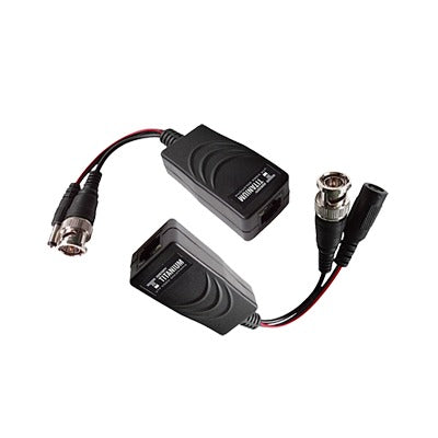 Kit de transceptores activos con conector para alimentaciÃ³n (12V/24Vcc/AC) TurboHD para aplicaciones de video por UTP Cat5e/6 en HD. Distancia de hasta 150 m en 4K
