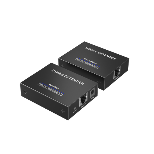 Kit EXTENSOR USB 2.0 de 4 Puertos para Distancias de Hasta  150 m / Soporta USB 2.0, USB 1.1 y USB 1.0 / UTP Cat 5e/6/6a/7 / Soporta Switch Gigabit / Ideal para CÃ¡maras WEB, Impresoras, EscÃ¡ner, Memorias, Mouse, etc.