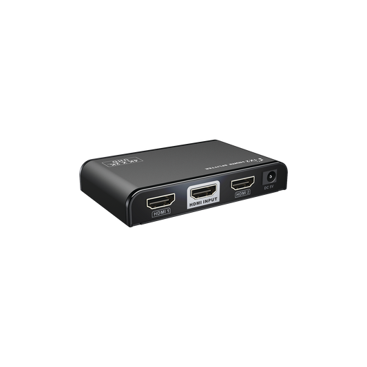Divisor (Splitter) HDMI 4K de 1 entrada a 2 salidas / Soporta 4KÃ—2K / HDMI 2.0 /  HDCP 2.2 / HDMI 3D / Longitud del cable de Entrada â‰¤30m, Salida â‰¤25m / Divide 1 Entrada de video HDMI  a 2 Salidas de Video HDMI (Simultaneas).
