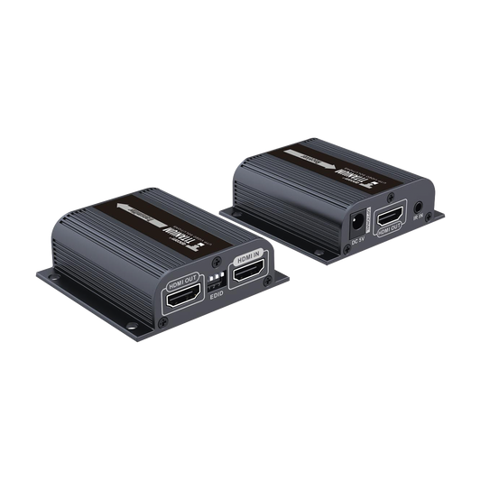 Kit Extensor HDMI para distancias de 50 metros / Soporta resoluciones 720 y 1080P @ 60 Hz / Cat 6, 6a y 7 / Salida Loop en el Tx para visualizaciÃ³n local /  ConfiguraciÃ³n EDID / Soporta control remoto del equipo fuente / Alimente solo el Tx