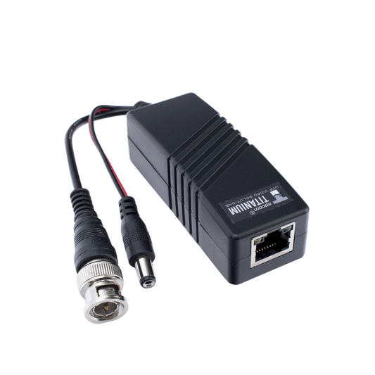 (TRANSCEPTOR) TRANSMISOR ACTIVO para Kits KITTT4PVTURBOX, KITTT8PVTURBOX, KITTT16PVTURBOX y KIT-TT16PVTURBOX-RX / Regula el voltaje de 36 Vcc a 12Vcc / HD-TVI/CVI/AHD/CVBS / Se instala del lado de la cÃ¡mara.