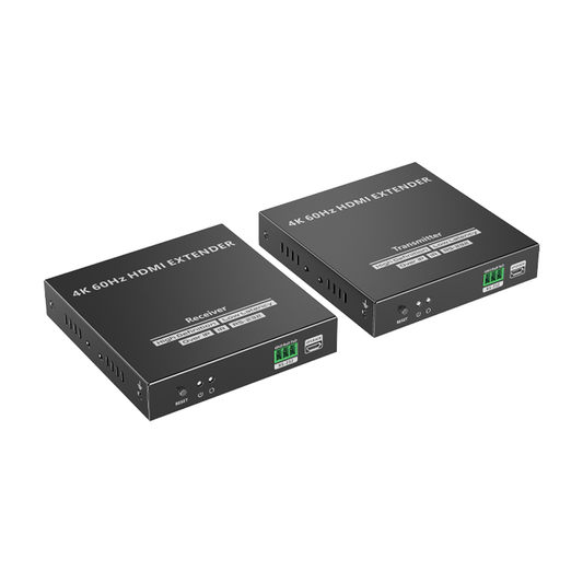 Kit Extensor HDMI para distancias de 120 metros | Transmite el Video y Controla tu DVR vÃ­a USB a distancia | Soporta resoluciÃ³n 4K @60Hz | Cat 6, 6a y 7 | Salida Loop en el Tx para visualizaciÃ³n local | Soporta control remoto del equi