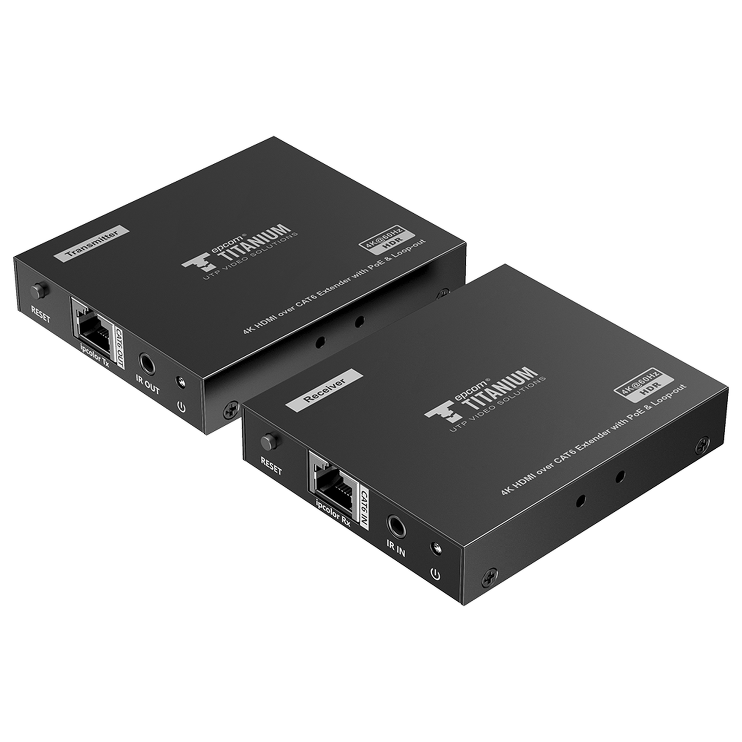 Kit Extensor HDMI para distancias de 70 metros / ResoluciÃ³n 4K x 2K@ 60 Hz/ Cat 6, 6a y 7 / IPCOLOR / CERO LATENCIA / SIN COMPRIMIR / Salida Loop / Control IR  / Salida de audio de 3.5mm / PoC