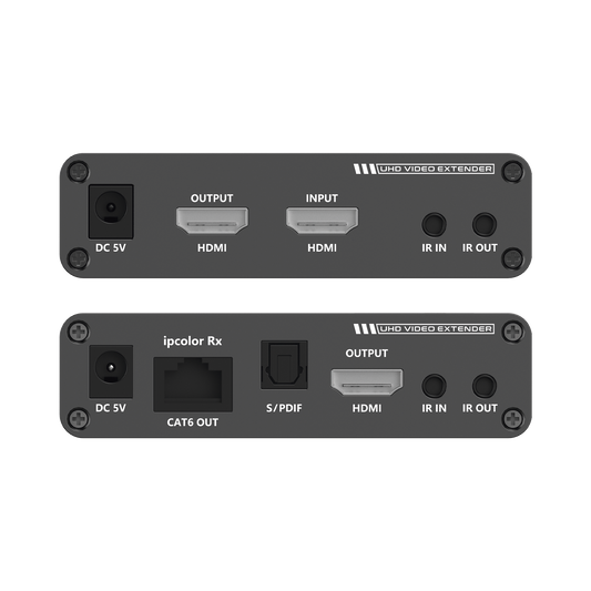 Kit Extensor HDMI hasta 700 metros con ConexiÃ³n en Cascada / 4K @ 60 Hz/ 70 metros PTP con Cat 6, 6a y 7 / IPCOLOR / CERO LATENCIA / SIN COMPRIMIR / Salida Loop / IR bidireccional / Puerto S/PDIF / Soporta ARC / Soporta 10 TT-676-Rx.