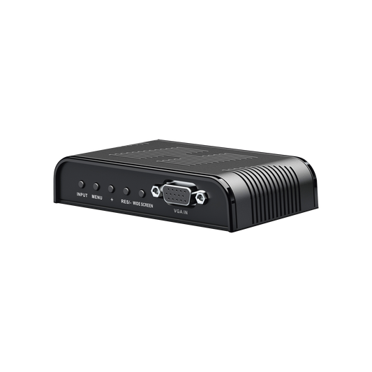 Convertidor de S-VIDEO, BNC (CVBS), VGA a VGA /  ResoluciÃ³n 1080P @60Hz / Soporta ajuste de Brillo, contraste, saturaciÃ³n de color / Alimentacion incluida.