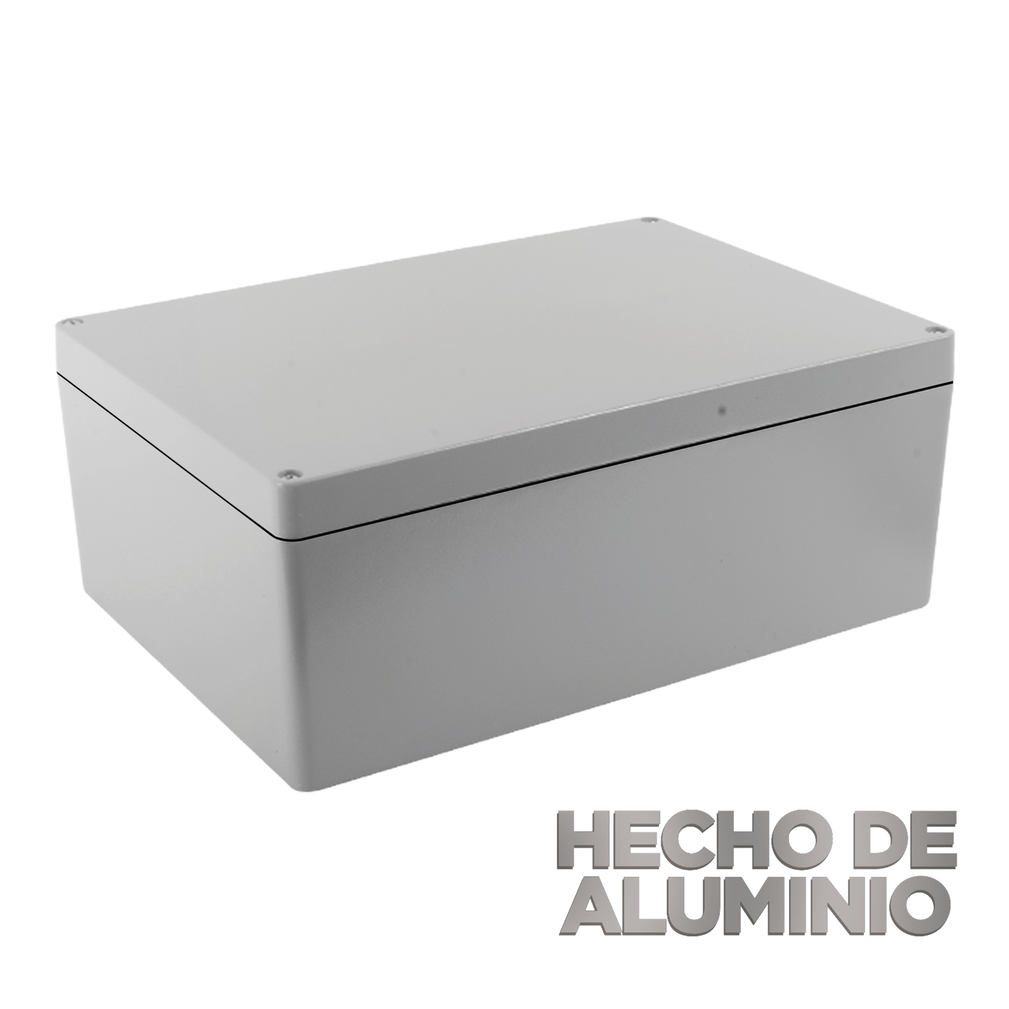 Gabinete de Aluminio para Exterior (IP66) de 390 x 280 x 158 mm con RÃ¡pida DisipaciÃ³n de Calor, Cierre por Tornillos con Bisagra.