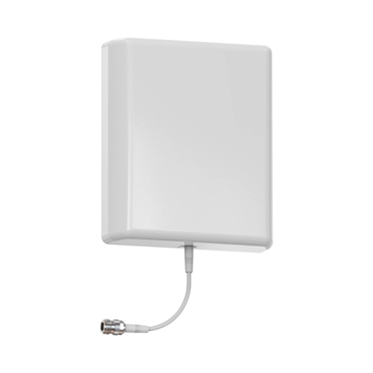 Antena direccional tipo Panel para interior o exterior, 806-960 / 1710-2500 MHz, 8dBi, con conector N-Hembra, incluye montaje para pared
