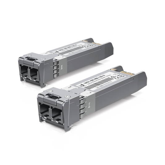 UFiber MÃ³dulo SFP+ 10G, transceptor MiniGibic MultiModo 10 Gbps, distancia 300m, conectores LC, paquete de 2 piezas