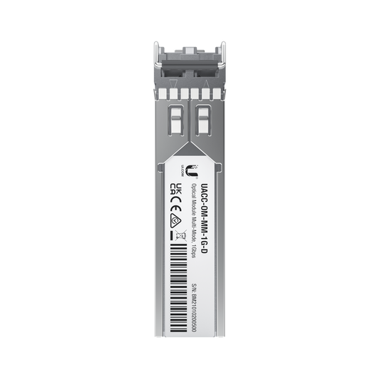UFiber MÃ³dulo SFP, transceptor MiniGibic MultiModo 1.25 Gbps, distancia 550m, conectores LC, paquete de 2 piezas