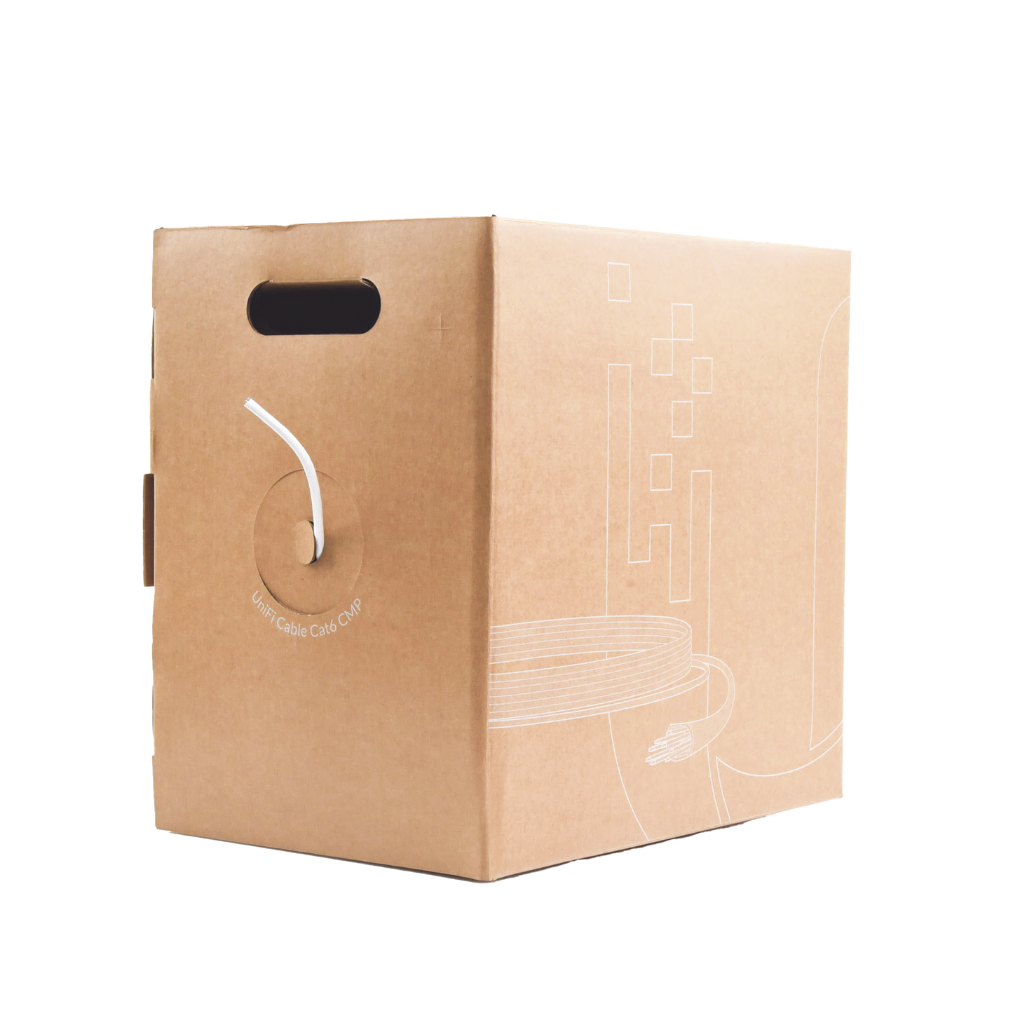 Bobina de cable UTP Plenum (CMP) UniFi, Cat6, Color blanco, 23 AWG, 305m para interior