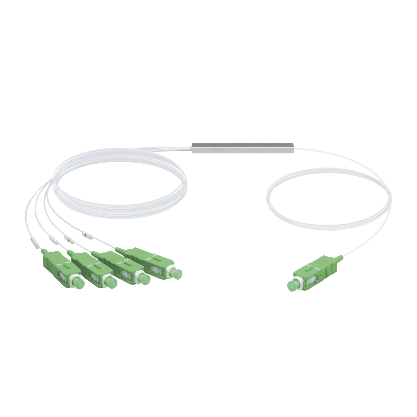 UFiber Splitter (Divisor Ã“ptico) PLC 1 x 4, con conectores SC/APC