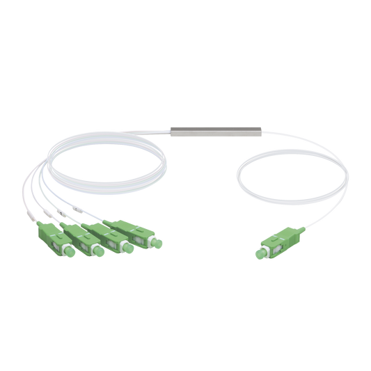 UFiber Splitter (Divisor Ã“ptico) PLC 1 x 4, con conectores SC/APC