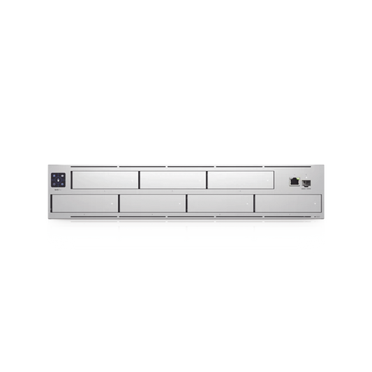 NVR PRO UniFi Protect, con bahÃ­a  para 7 discos duros, almacena hasta 20 cÃ¡maras 4k o 60 cÃ¡maras 1080p, pantalla tÃ¡ctil