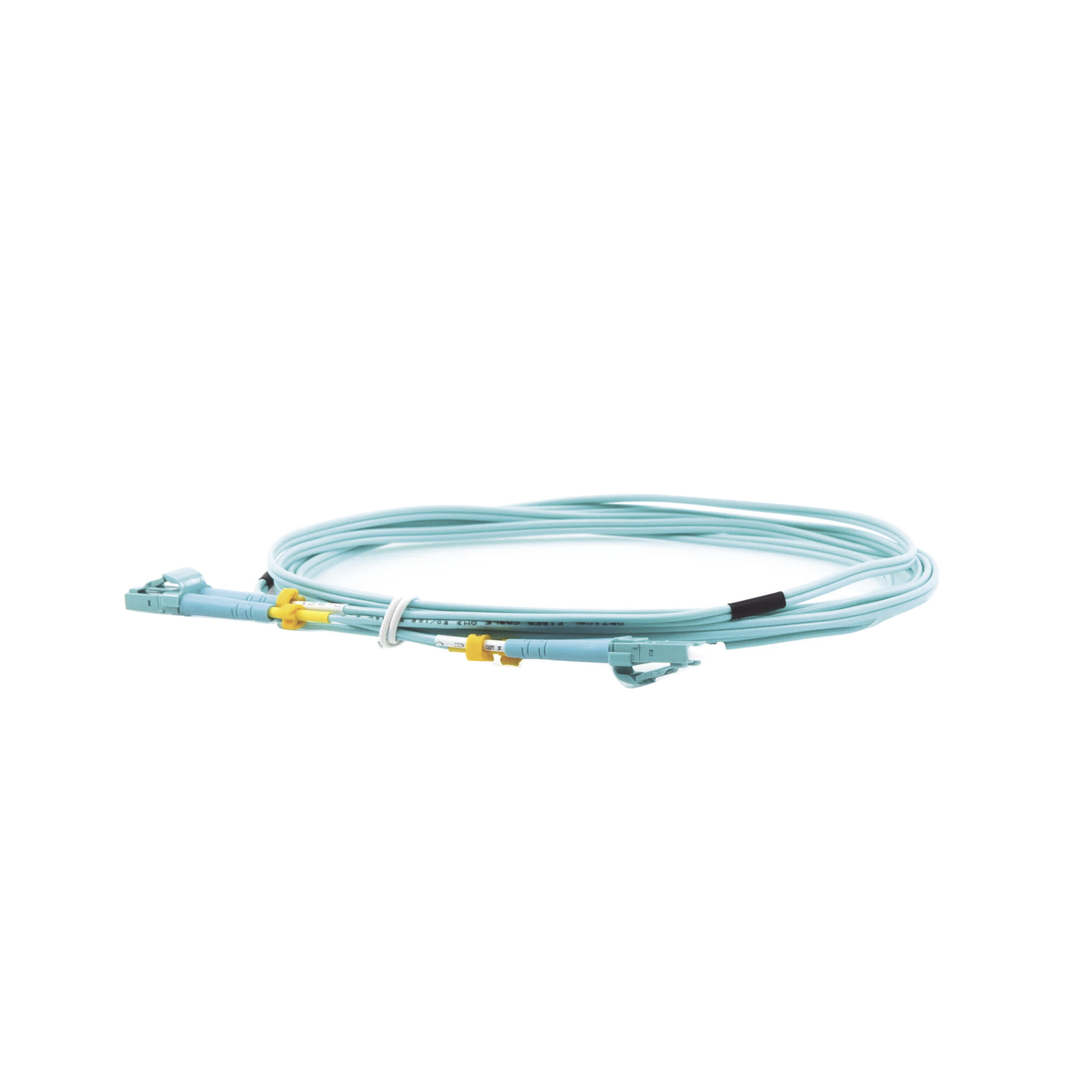 Jumper de Fibra Ã“ptica Multimodo LC-LC duplex 10 G, 50/125 OM3, Color Aqua, 3 Metros