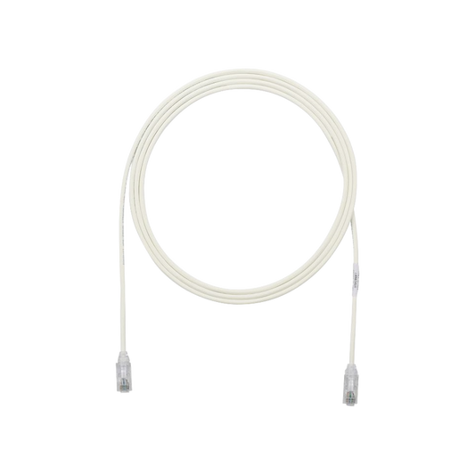 Cable de Parcheo TX6, UTP Cat6, DiÃ¡metro Reducido (28AWG), Color Blanco Mate, 3ft