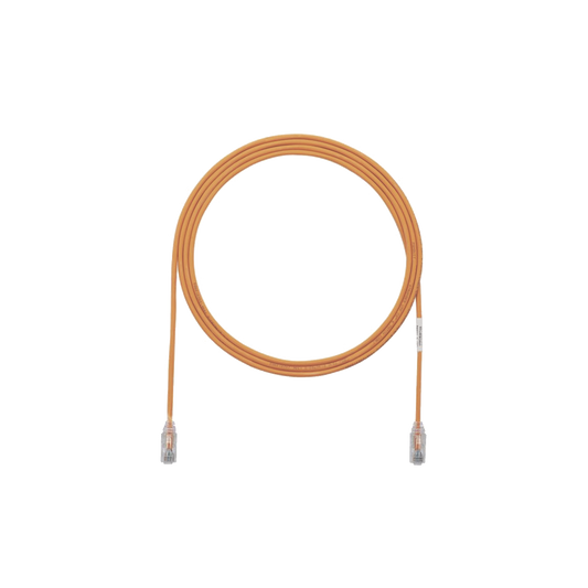 Cable de Parcheo TX6, UTP Cat6, Diámetro Reducido (28AWG), Color Naranja, 3ft