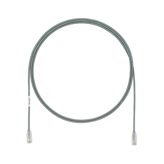 Cable de Parcheo TX6, UTP Cat6, DiÃ¡metro Reducido (28AWG), Color Gris, 5ft