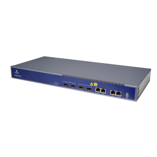 OLT de 2 puertos GPON + 4 puertos Uplink (2 puertos Gigabit Ethernet + 2 puerto SFP/SFP+) , hasta 256 ONUS