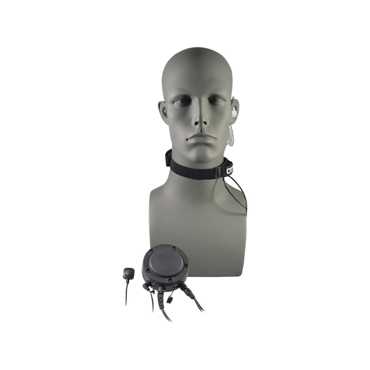 MicrÃ³fono de garganta de correa ajustable  con tubo acÃºstico transparente,  con PTT grande con entrada para PTT de anillo  para radios Motorola GP300/ DEP450 Y HYTERA SERIES TC500/600/700, PD506