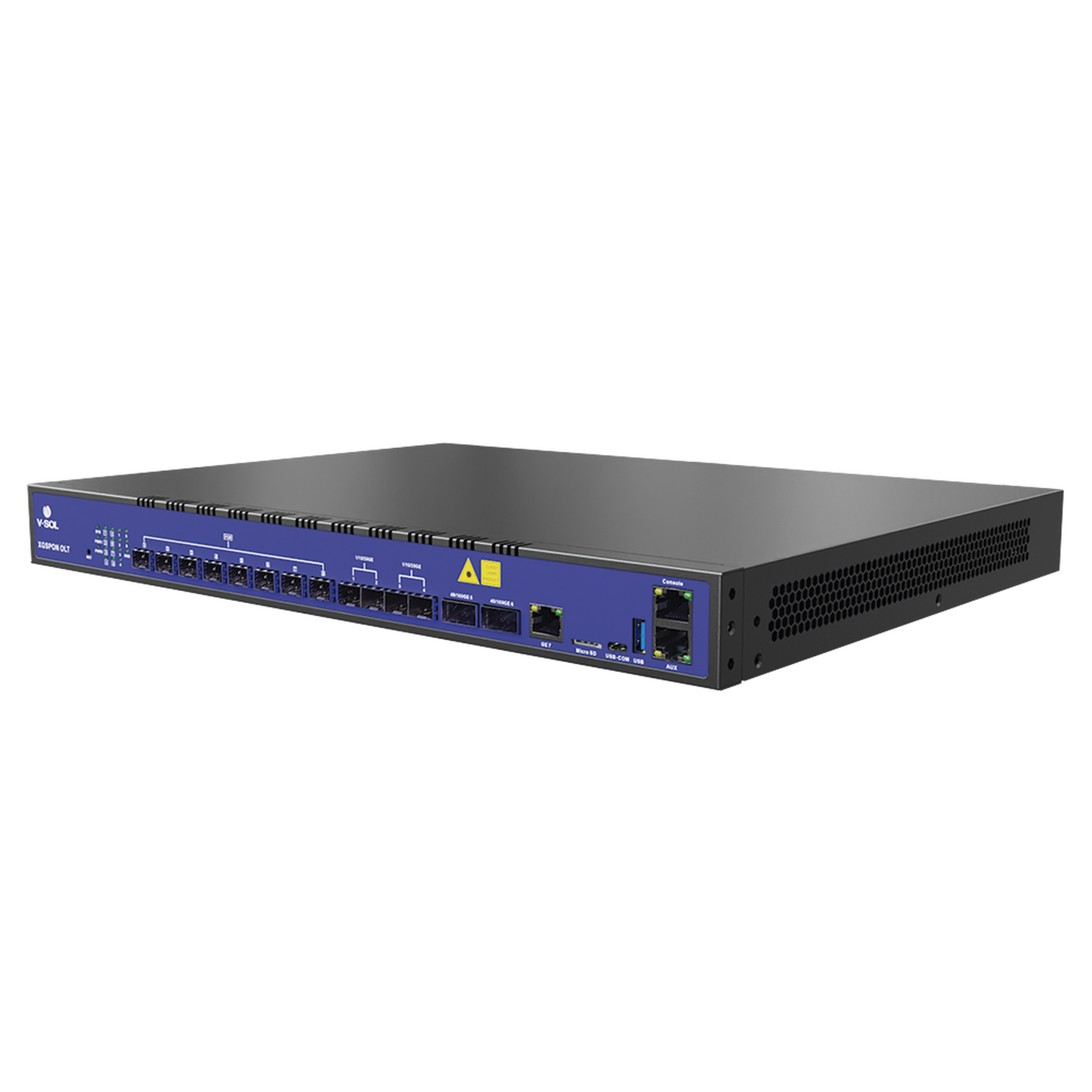 OLT de 8 Puertos XGSPON / 7 Puertos Uplink (1 Puerto RJ45 + 4 Puertos SFP28 + 2 Puertos QSFP28) /  Hasta 2,048 ONUs