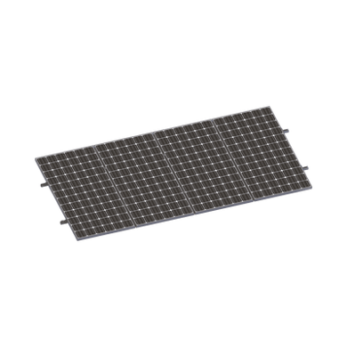 Kit De Minirieles Para Panel Solar Arreglo 1X4 Para Instalación Plano En Lámina
