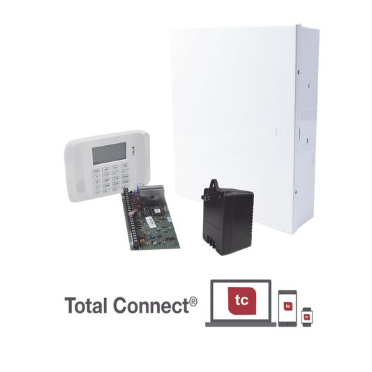 Sistema de alarma VISTA48/6162RF con Gabinete, Transformador y teclado Alfanumérico con receptor RF