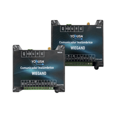 Convertidor de lectora para control de acceso (cableado a inalámbrico) / 1 Wiegand / 2 Relevadores / 2 Entradas / Hasta 1.6 KM de distancia