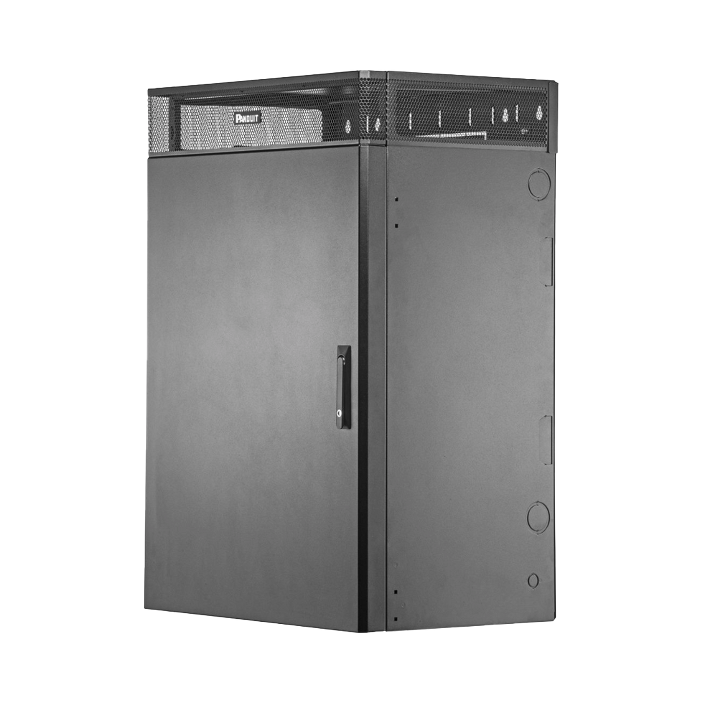 Gabinete de Montaje en Pared TrueEdgeâ„¢, Con 9 UR para Equipo Activo y 9 UR para Paneles de Parcheo, Fabricado en Acero, Color Negro