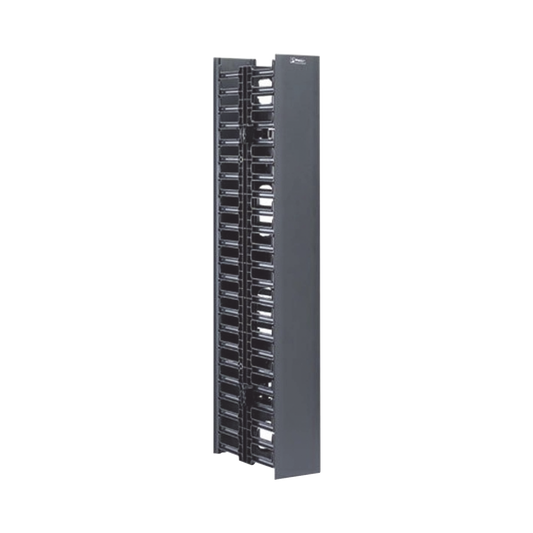 Organizador Vertical NetRunner, Doble (Frontal y Posterior), de 22.5 UR, 4.9in de Ancho, Color Negro | PANDUIT