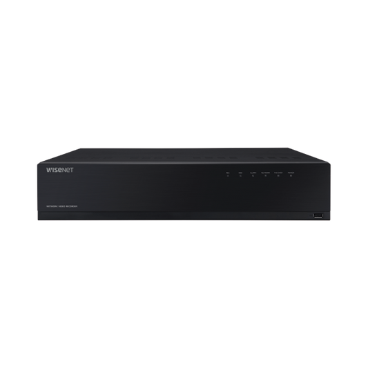 NVR de 12 MegapÃ­xel con Wisenet Wave Embebido / Incluye 4 Licencias / 2TB Incluidos / 16 canales / 16 puertos PoE+ / H.265 & WiseStream / E/S de alarma