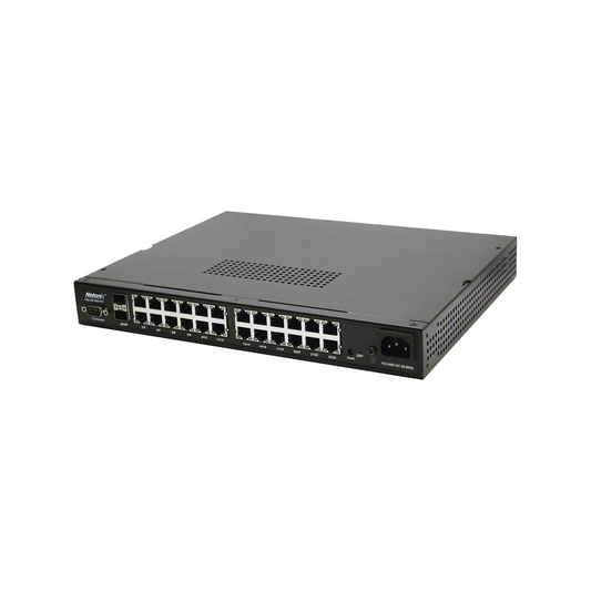 Switch WISP PoE Administrable de 26 puertos (24 PoE Gigabit + 2 SFP) 400W, entrada de 110/220 Vca