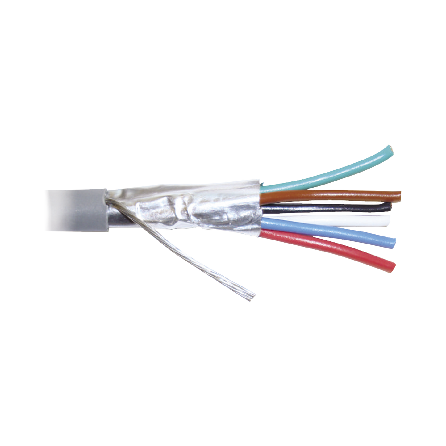 Bobina de 305 metros de cable 8 conductores, 22 AWG, tipo CMR, de color gris para aplicaciones en Alarmas de intrusiÃ³n /Control de acceso/Interfonos y TV porteros/AutomatizaciÃ³n/Audio y Voceo.