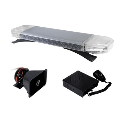Kit bÃ¡sico para equipar unidades de Seguridad PÃºblica (Barra de Luces Rojo-Azul, Sirena y Bocina)