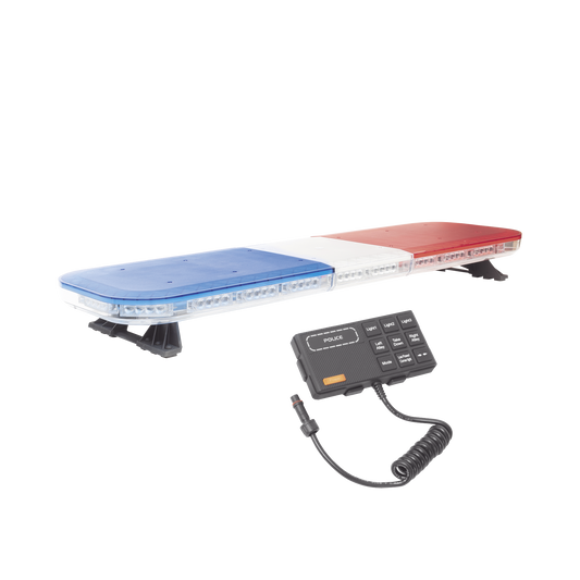 Barra de luces de 47" rojo/azul, 88 LED, con control de trÃ¡fico en color rojo/azul, ideal para equipar unidades de seguridad pÃºblica