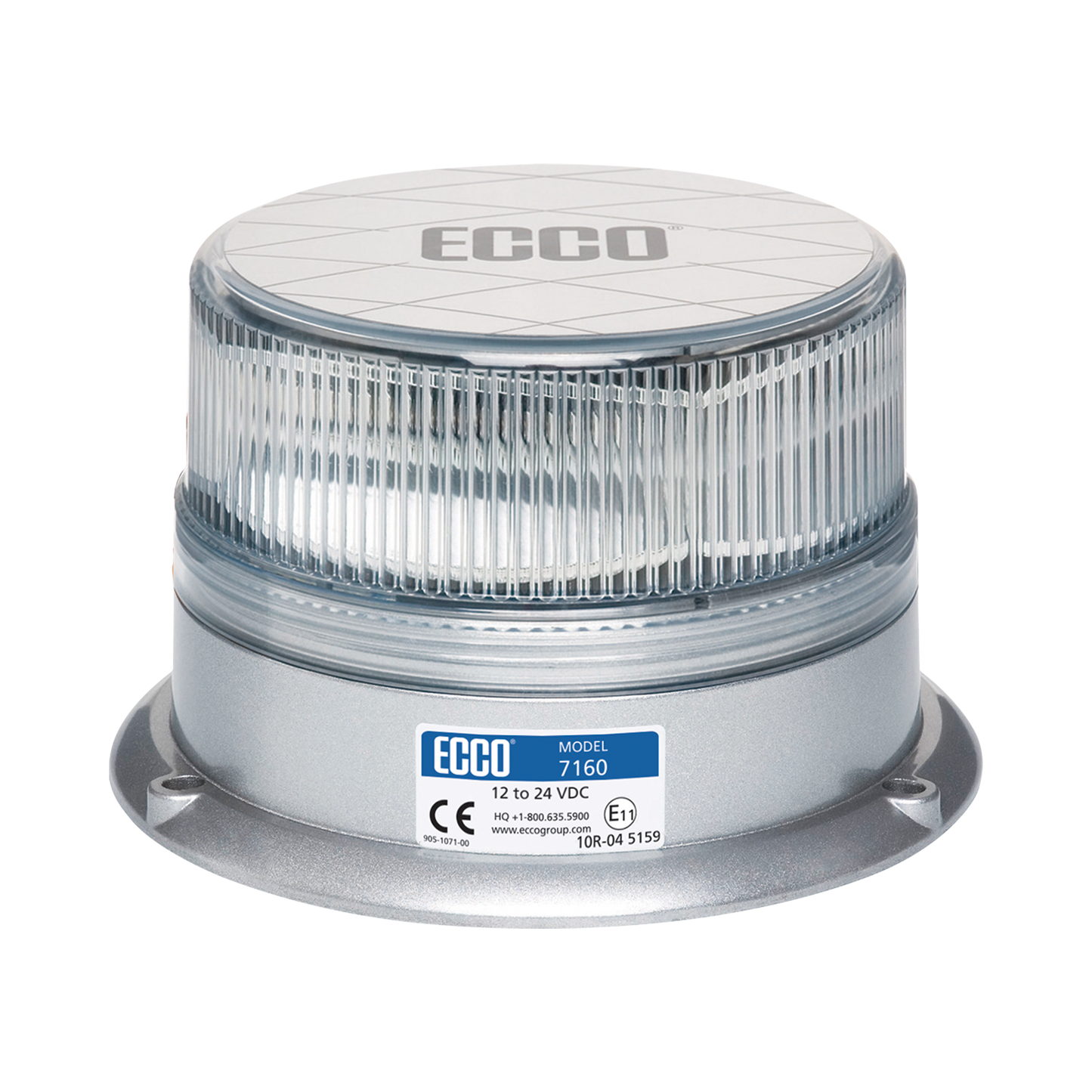 Baliza LED: Reflex, 12-24 Vcc, 15 patrones de destello, lente claro, iluminaciÃ³n Ã¡mbar