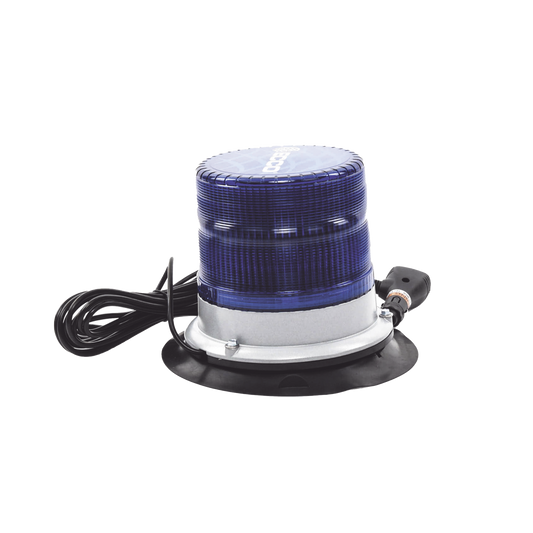 Baliza led pulso, 12-24vdc, 11 patrones de flash, montaje de imÃ¡n de vacÃ­o, azul