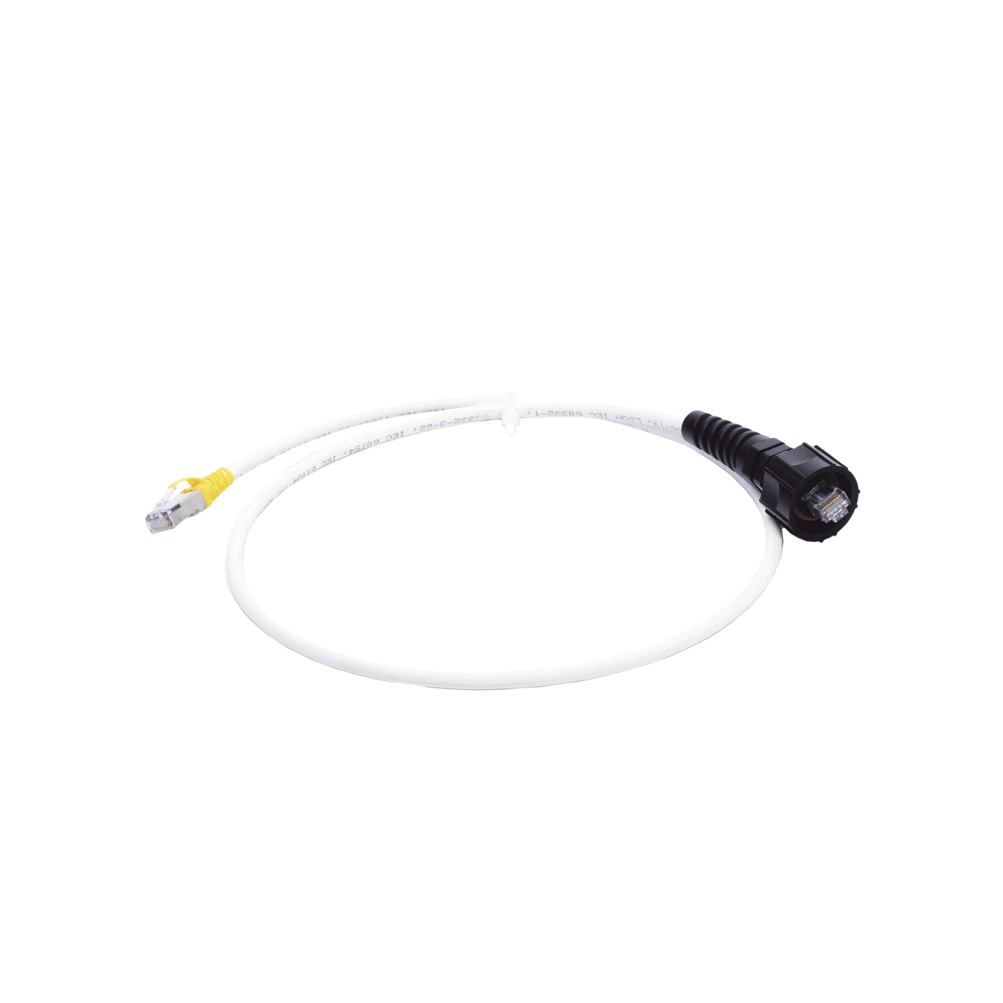 Patch Cord Reforzado Industrial (Ruggedized), Cat6A Blindado S/FTP, CM/LS0H, 3 Ft