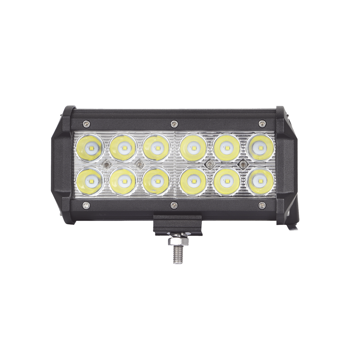 Barra de Luz de 12 LED, 1500 LÃºmenes, 18 watts, 10-30 Vcc, IP67, 6.5 pulgadas