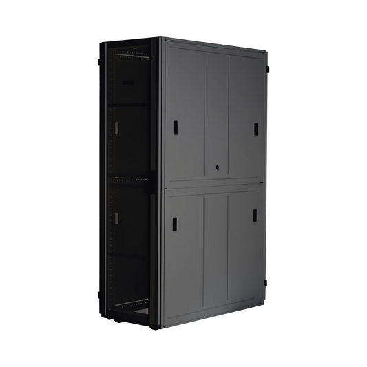 Gabinete FlexFusionâ„¢ XGL (Light) para Centros de Datos, 42 UR, 800 mm de Ancho, 1200 mm de Profundidad, Fabricado en Acero, Color Negro