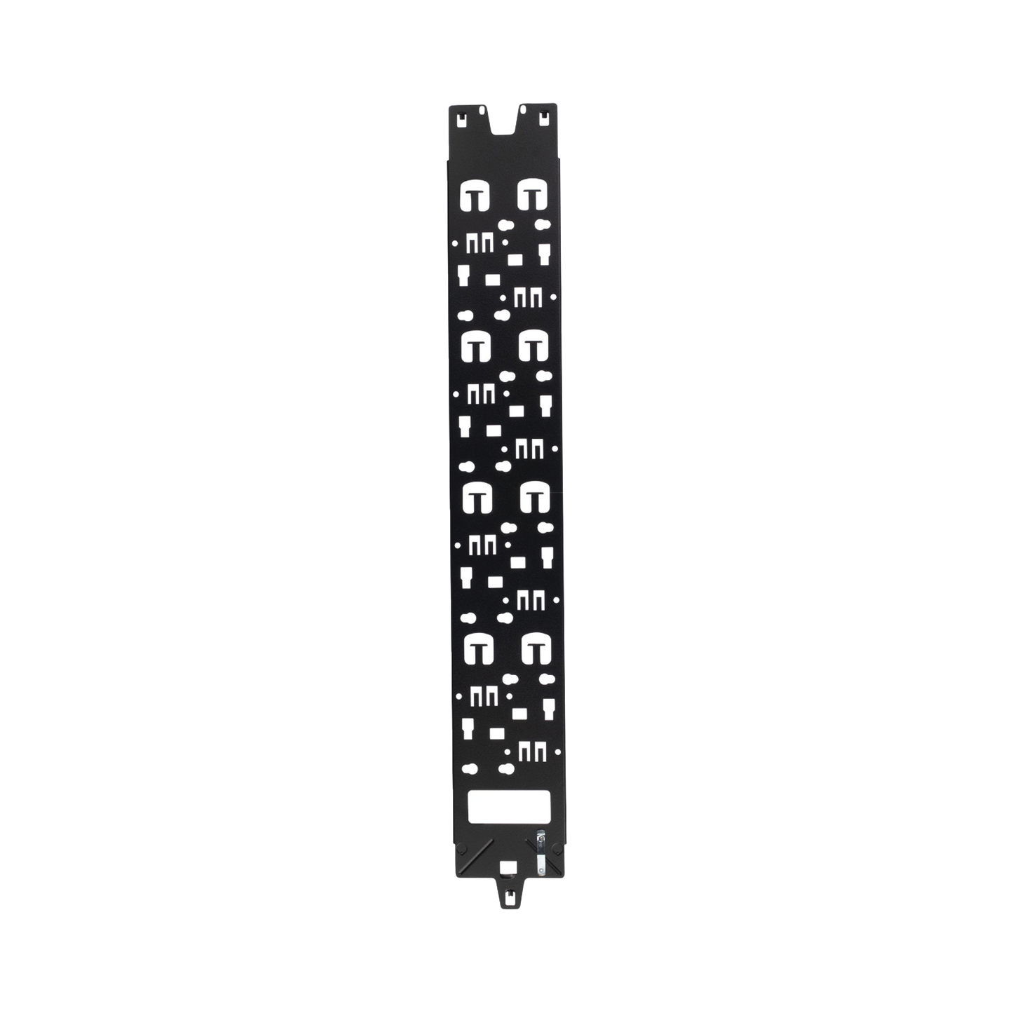 Panel Administrador de Cables Vertical para Gabinete FlexFusionâ„¢ de 45RU, Acepta Anillos en D, Anillos S1DR, S2DR y L; S1LR, S2LR, Color Negro