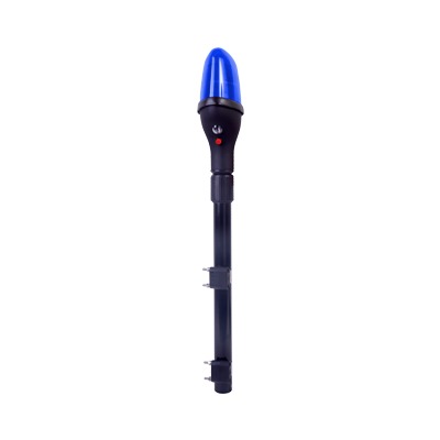 Luz telescópica para motocicleta, color azul