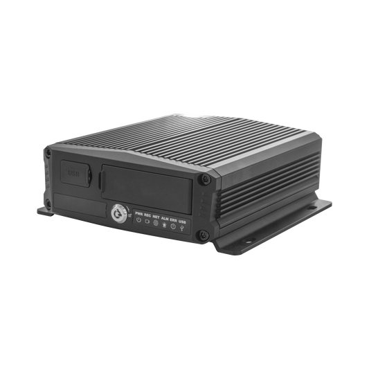 DVR MÃ³vil / Multiplataforma / 4 Canales AHD + 2 canales IP/ Almacenamiento en Memoria Micro SD / H.265 / Chip IA Embebido / Soporta 4G / GPS