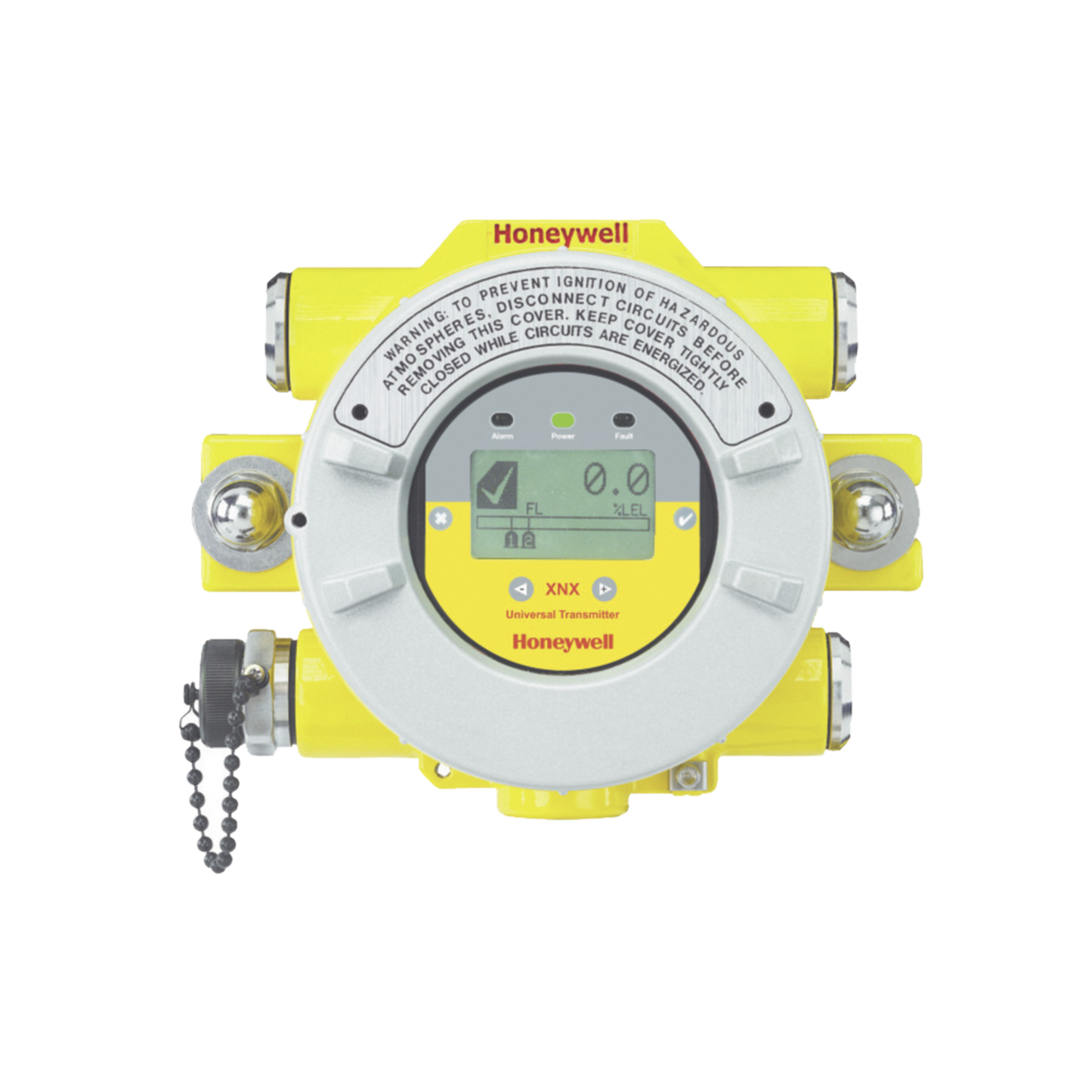 Transmisor Universal Con 3 Relays Falla/Alarma, 4 Entradas NPT de ¾", Carcasa De Aluminio, Con Sensor MPD De Perla Catalítica 0-100% LEL